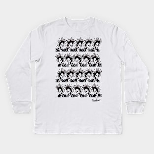 Punk Mob in Black by Blackout Design Kids Long Sleeve T-Shirt